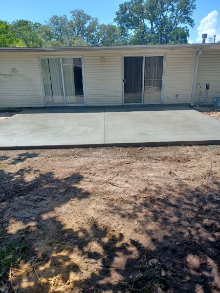 Best base concrete patio sandy soils navarre sr county